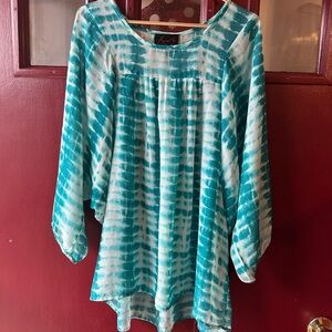Averie Teal Tie-Dye Women's Tunic